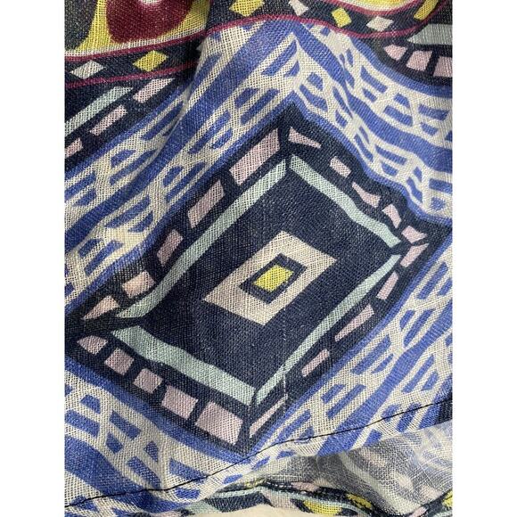 Suno Size Small Tribal Print Artsy Romper Halter Linen Resort Travel Boho FLAWED - Picture 6 of 12